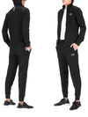 EA7 Logo Cotton Sportswear Set Black - EMPORIO ARMANI - BALAAN 2