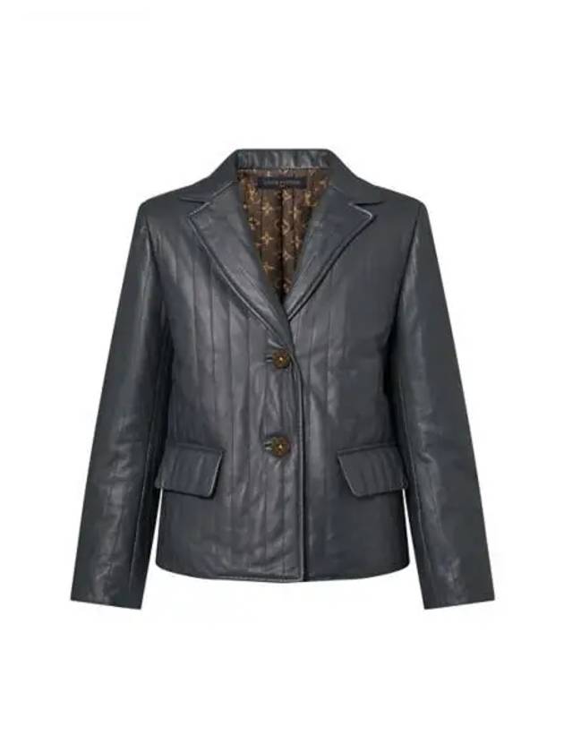 Pinstripe Leather Boxy Blazer 1AC4EK - LOUIS VUITTON - BALAAN 1