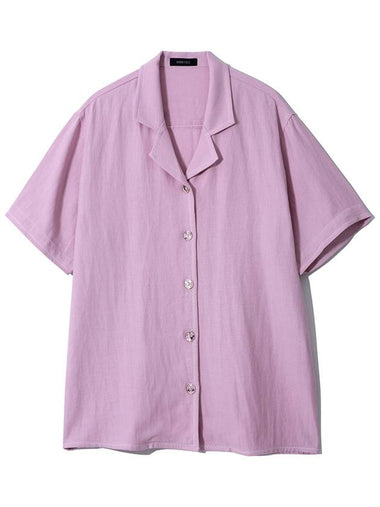 Oxford Linen Collar Shirt_Lavender Pink - KOOKEESEE - BALAAN 1