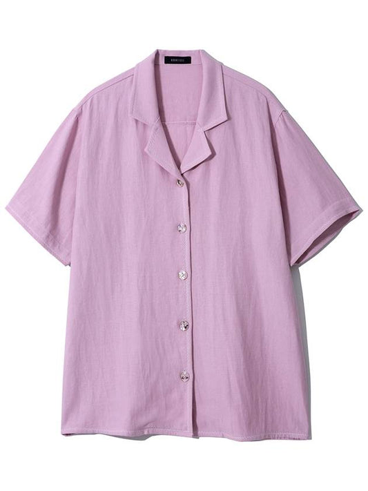 Oxford Linen Collar Shirt_Lavender Pink - KOOKEESEE - BALAAN 1