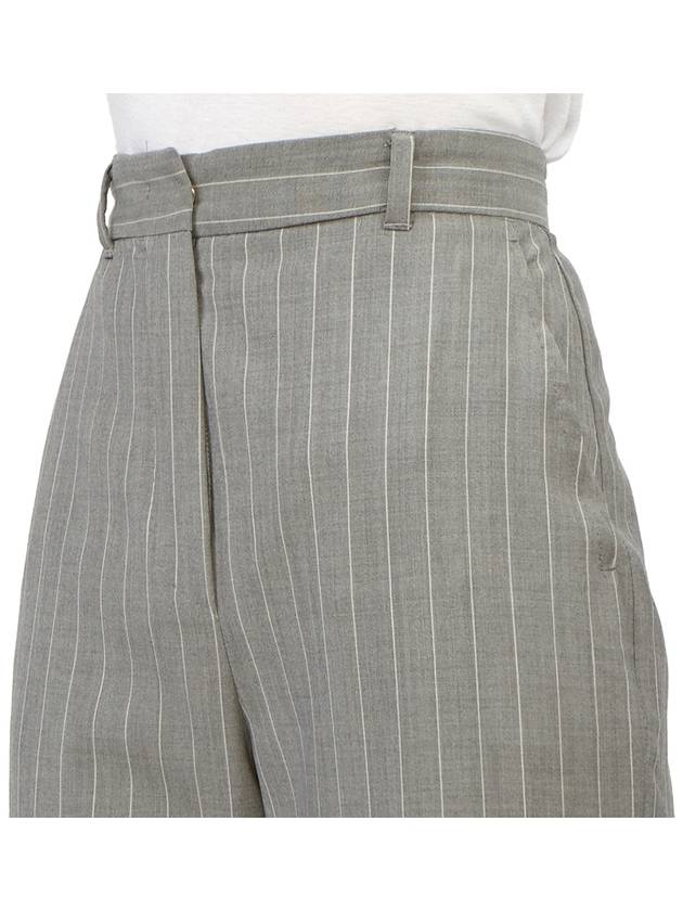 Rachino Pinstripe Wool Wide Pants Medium Gray - MAX MARA - BALAAN 10