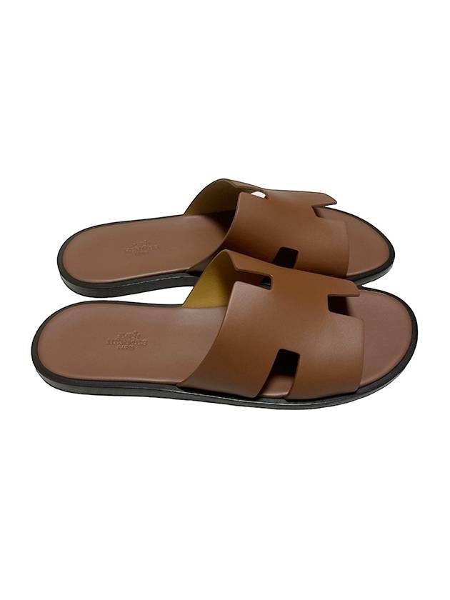 Izmir Leather Slippers Gold - HERMES - BALAAN 5