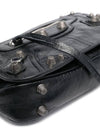 Zipper Stud Arena Lambskin Shoulder Bag Black - BALENCIAGA - BALAAN 4