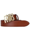 Logo Buckle Leather Belt Tobacco - MIU MIU - BALAAN 2