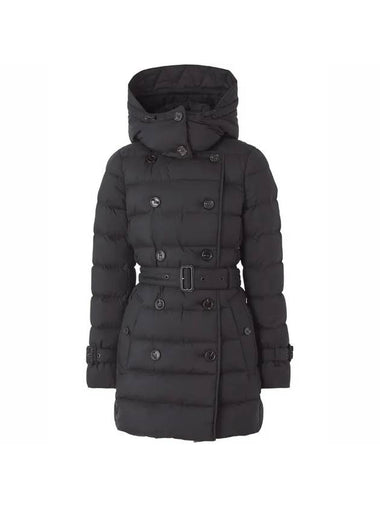 Detachable Hoodie Puffer Coat Padded Black - BURBERRY - BALAAN 1