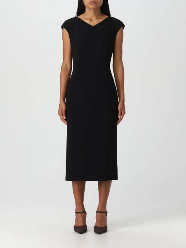 Ulla Slim Midi Dress Black - MAX MARA - BALAAN 1