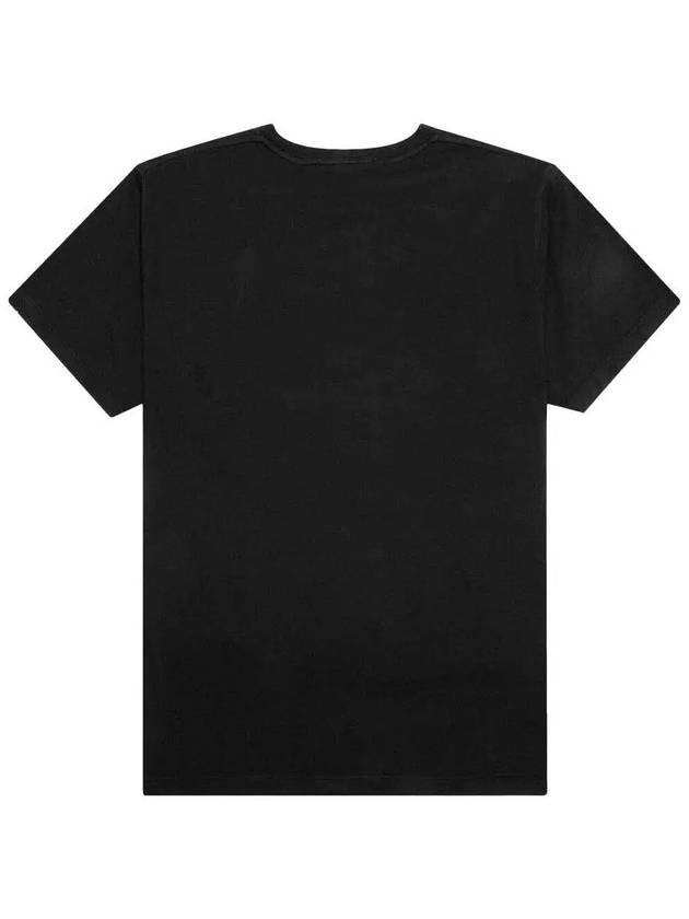 Micro Logo Print Short Sleeve T-shirt Black - STONE ISLAND - BALAAN 3