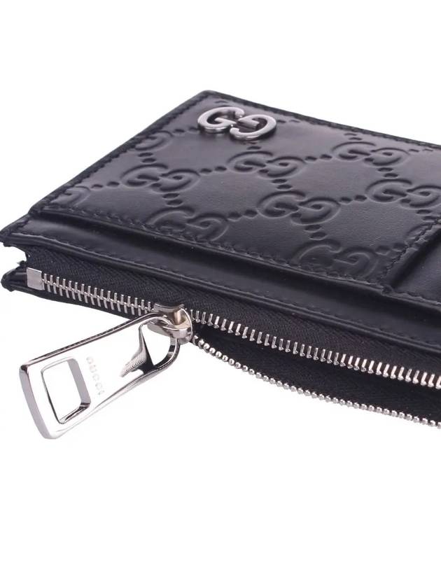 GG Signature Card Wallet Black - GUCCI - BALAAN 3