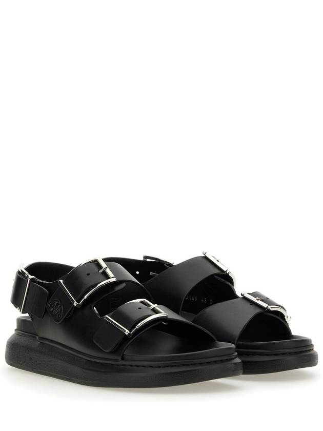 Hybrid Double Buckle Sandals Black - ALEXANDER MCQUEEN - BALAAN 2