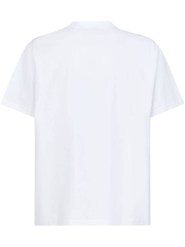 logo print cotton short sleeve t-shirt white - BURBERRY - BALAAN 3