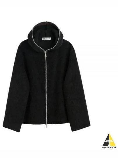 Hairy Zip-Up Hoodie Cardigan Black - OUR LEGACY - BALAAN 2