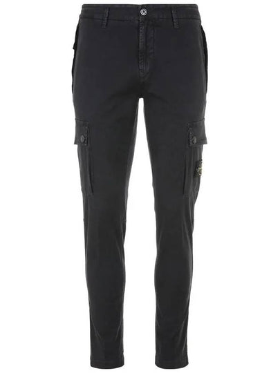 Compass Badge Cargo Straight Pants Black - STONE ISLAND - BALAAN 2