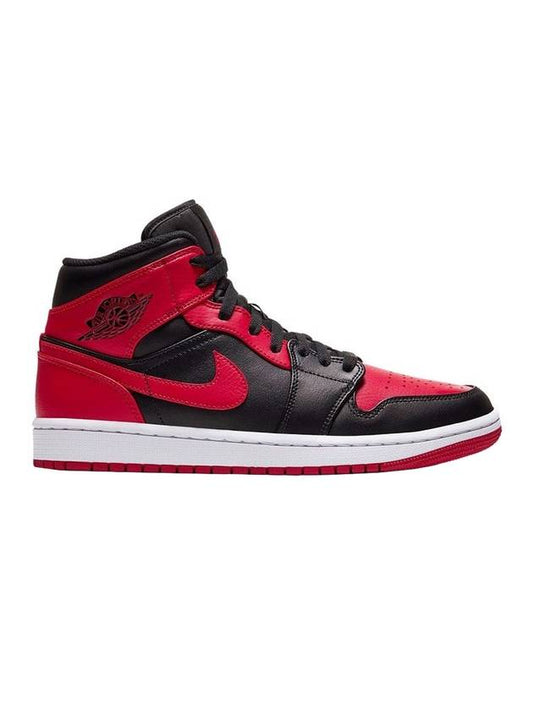 Jordan 1 Mid Chicago High Top Sneakers Red Black - NIKE - BALAAN 1