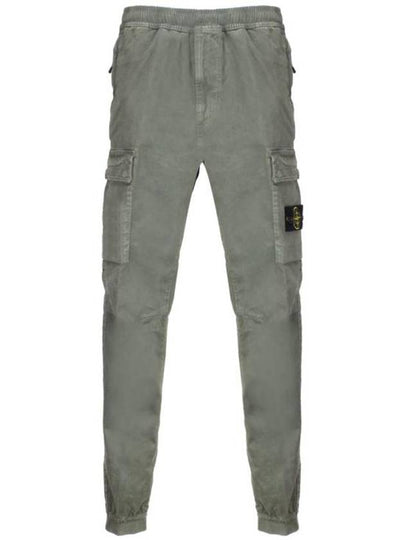 Stretch Cotton Cargo Straight Pants Green - STONE ISLAND - BALAAN 2