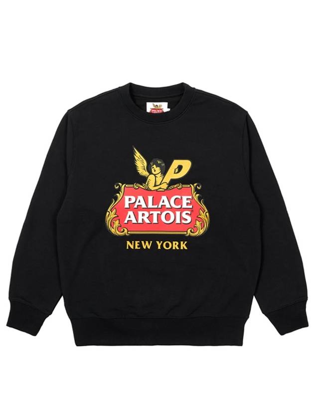 Stella Artois Cartouche Crew Neck Black Sherpa Flight Jacket Black - PALACE - BALAAN 1