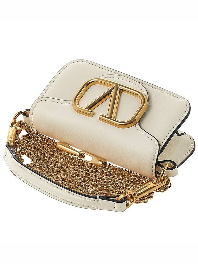 Gold Logo Micro Shoulder Bag Ivory - VALENTINO - BALAAN 5