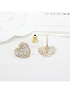 CC logo heart mother of pearl earrings white - CHANEL - BALAAN 6