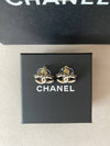 CC logo earring darling ribbons white champagne gold earrings ABE184 - CHANEL - BALAAN 8