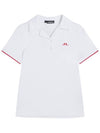 Women's Solange Short Sleeve Polo Shirt White - J.LINDEBERG - BALAAN 2