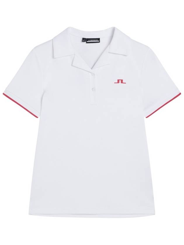 Women's Solange Short Sleeve Polo Shirt White - J.LINDEBERG - BALAAN 2