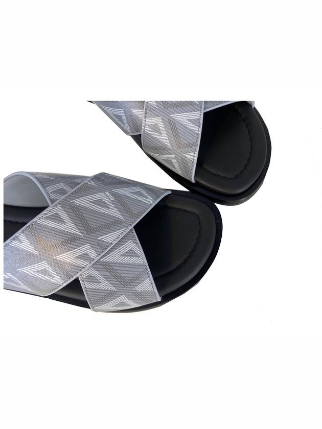 CD Diamond Alias ​​Leather Slippers Grey - DIOR - BALAAN 8