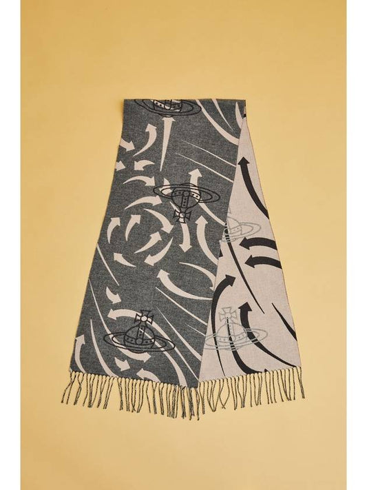 [VIVIENNE WESTWOOD] ARROW SCARF 35X195 8103013B-W00D1-FP GREY - VIVIENNE WESTWOOD - BALAAN 1