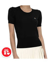 Bea Embroidery Logo Knit Top Black - VIVIENNE WESTWOOD - BALAAN 8