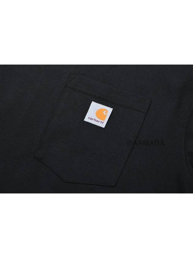 K126 Workwear Pocket Long Sleeve T Shirt Unisex Black - CARHARTT - BALAAN 4