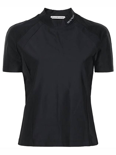 Logo Short Sleeve T-Shirt Black - ALEXANDER WANG - BALAAN 2