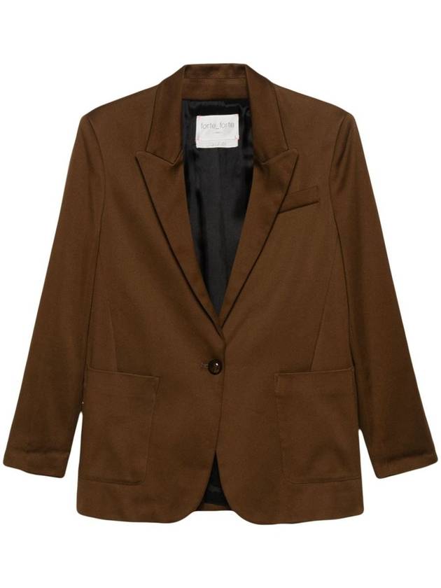 Forte_Forte Mannish Jacket In Cotton Covert - FORTE FORTE - BALAAN 1