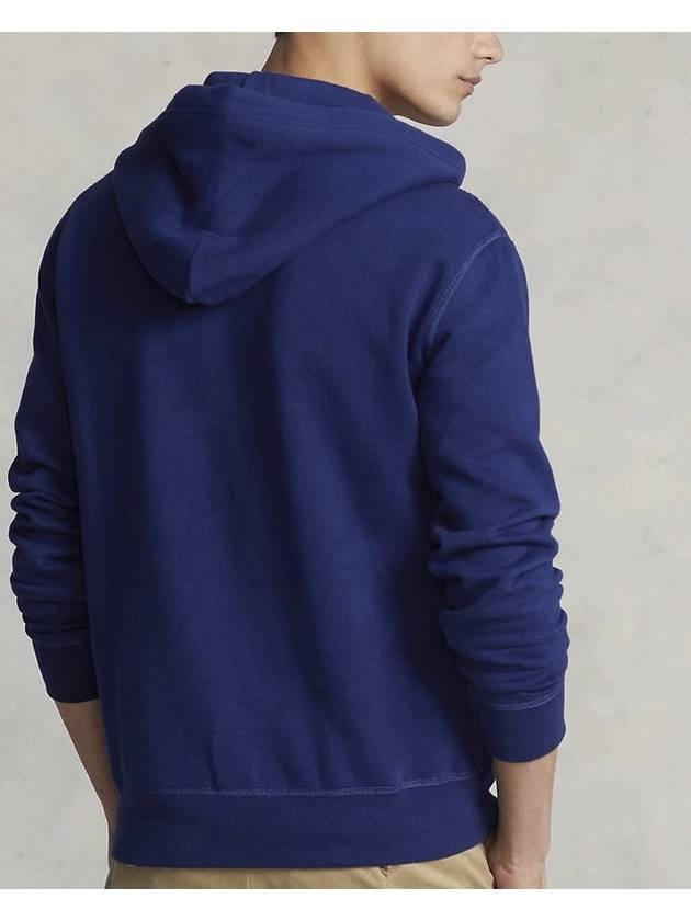 RL fleece hooded zip up Harrison blue - POLO RALPH LAUREN - BALAAN 3