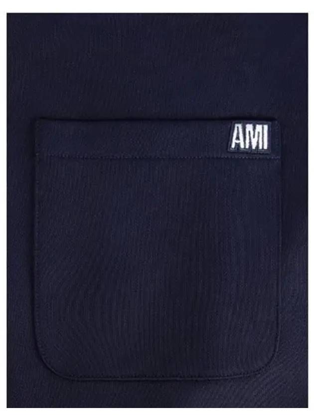 Shiny Technical Fleece Track Pants Nautic Blue - AMI - BALAAN 5