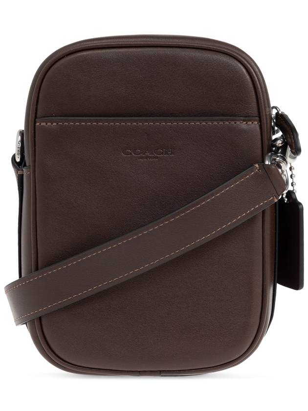 Coach Leather Shoulder Bag, Men's, Brown - COACH - BALAAN 1