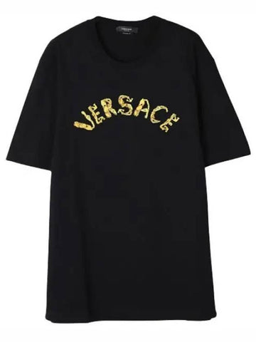 Seashell Barocco Logo T Shirt Short Sleeve Men s Tee - VERSACE - BALAAN 1