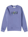 Flower Logo Print Comfort Sweatshirt Purple - MAISON KITSUNE - BALAAN 1