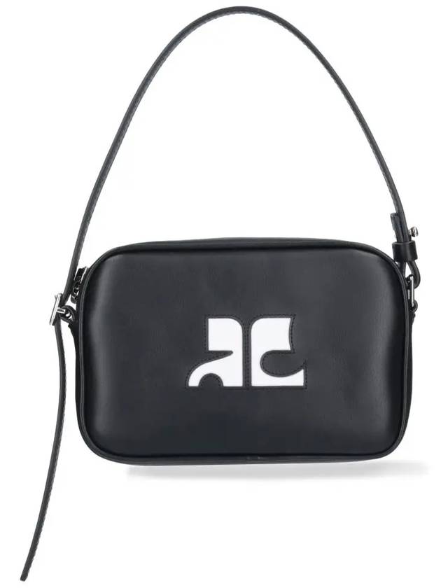 Camera Slim Leather Shoulder Bag Black - COURREGES - BALAAN 3