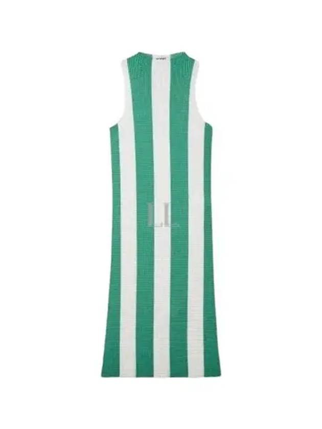 Textured Stripe Border One Piece White Green - SUNNEI - BALAAN 2