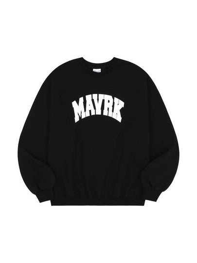 Curved Logo Overfit Balloon Sweatshirt Black - MAVRK - BALAAN 2