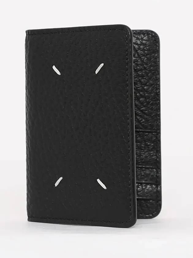 Bovine Leather Card Wallet Black - MAISON MARGIELA - BALAAN 4