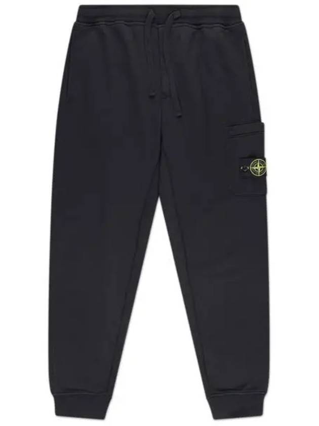 Garment Dying Cotton Fleece Track Pants Black - STONE ISLAND - BALAAN 2