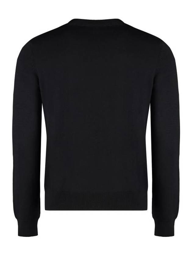 Bold Fox Head Wool Knit Top Black - MAISON KITSUNE - BALAAN 3