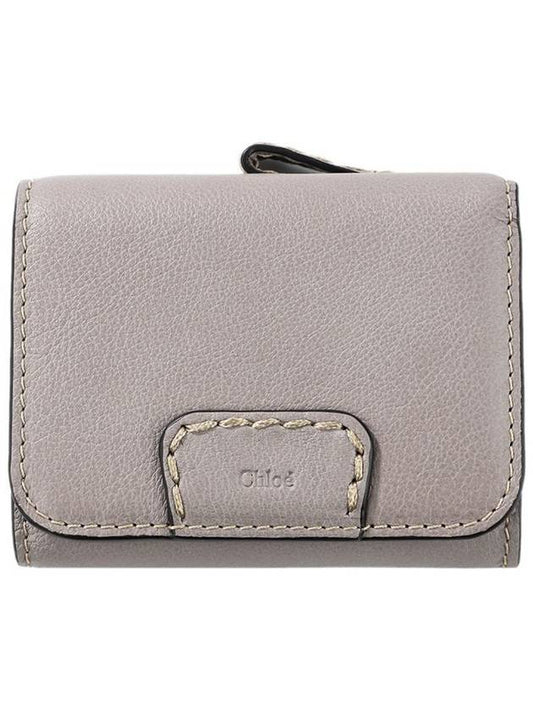 Edith Small Trifold Buffalo Leather Halfwallet Cashmere Gray - CHLOE - BALAAN 2