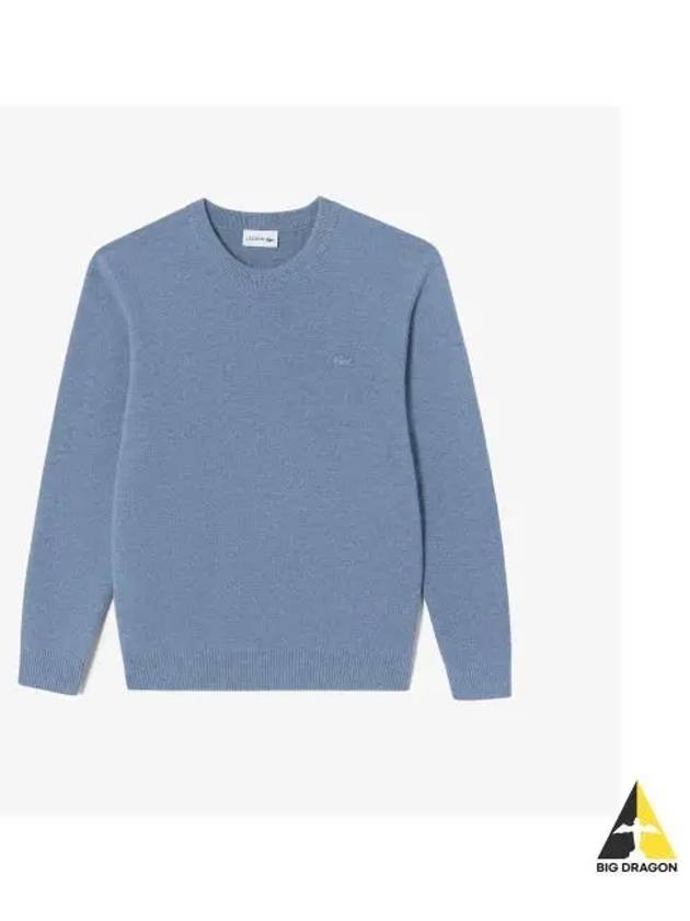 Men s Basic Crew Neck Pullover Sky Blue - LACOSTE - BALAAN 1