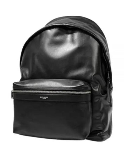 City Matte Leather Backpack Black - SAINT LAURENT - BALAAN 2