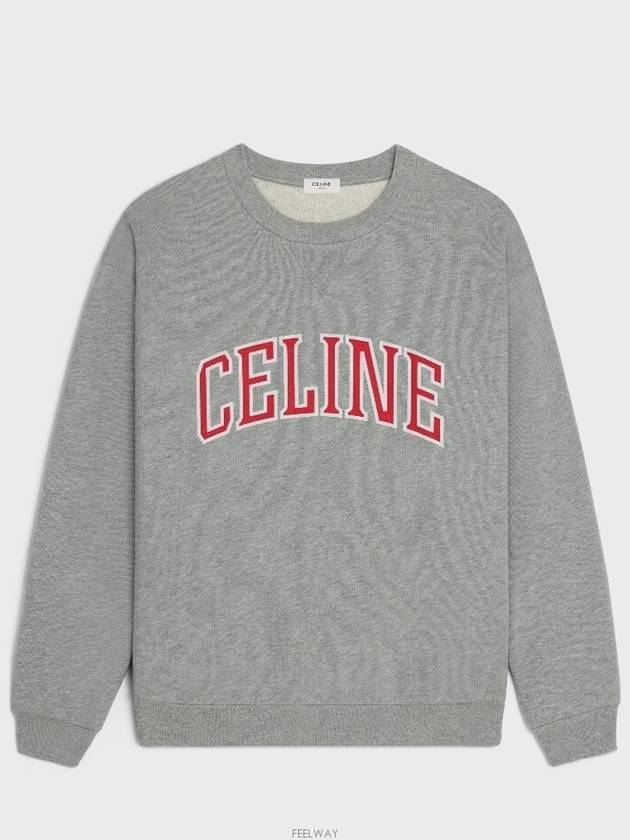 Logo Print Sweatshirt Grey - CELINE - BALAAN 2