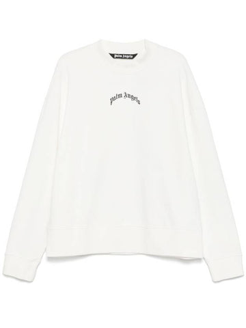 curved-logo sweatshirt - PALM ANGELS - BALAAN 1