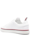 Tennis Vitello Calf Leather Low Top Sneakers White - THOM BROWNE - BALAAN 4