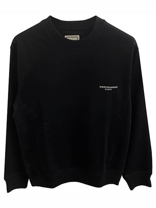 Square Label Sweatshirt Black W233TS21715B - WOOYOUNGMI - BALAAN 2