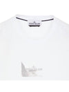 Logo Print Short Sleeve T-Shirt White - STONE ISLAND - BALAAN 4