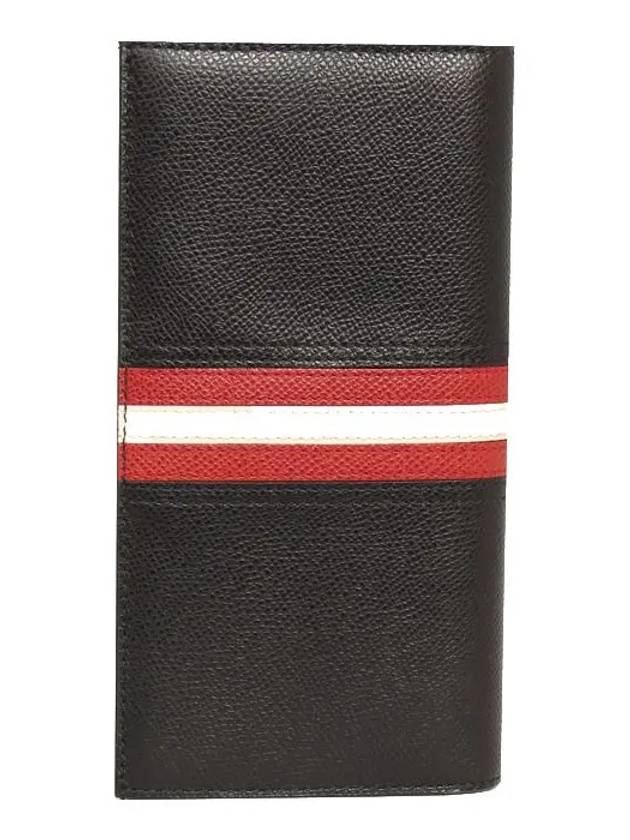 Taliro Three Stripes Logo Long Wallet Black - BALLY - BALAAN 3